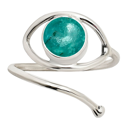 Eye Adjustable - Natural Rare Turquoise Nevada Aztec Mt Ring size-8 R-1254 SDR250934