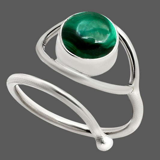 Eye Adjustable - Malachite Eye Ring size-6 R-1254 SDR250939