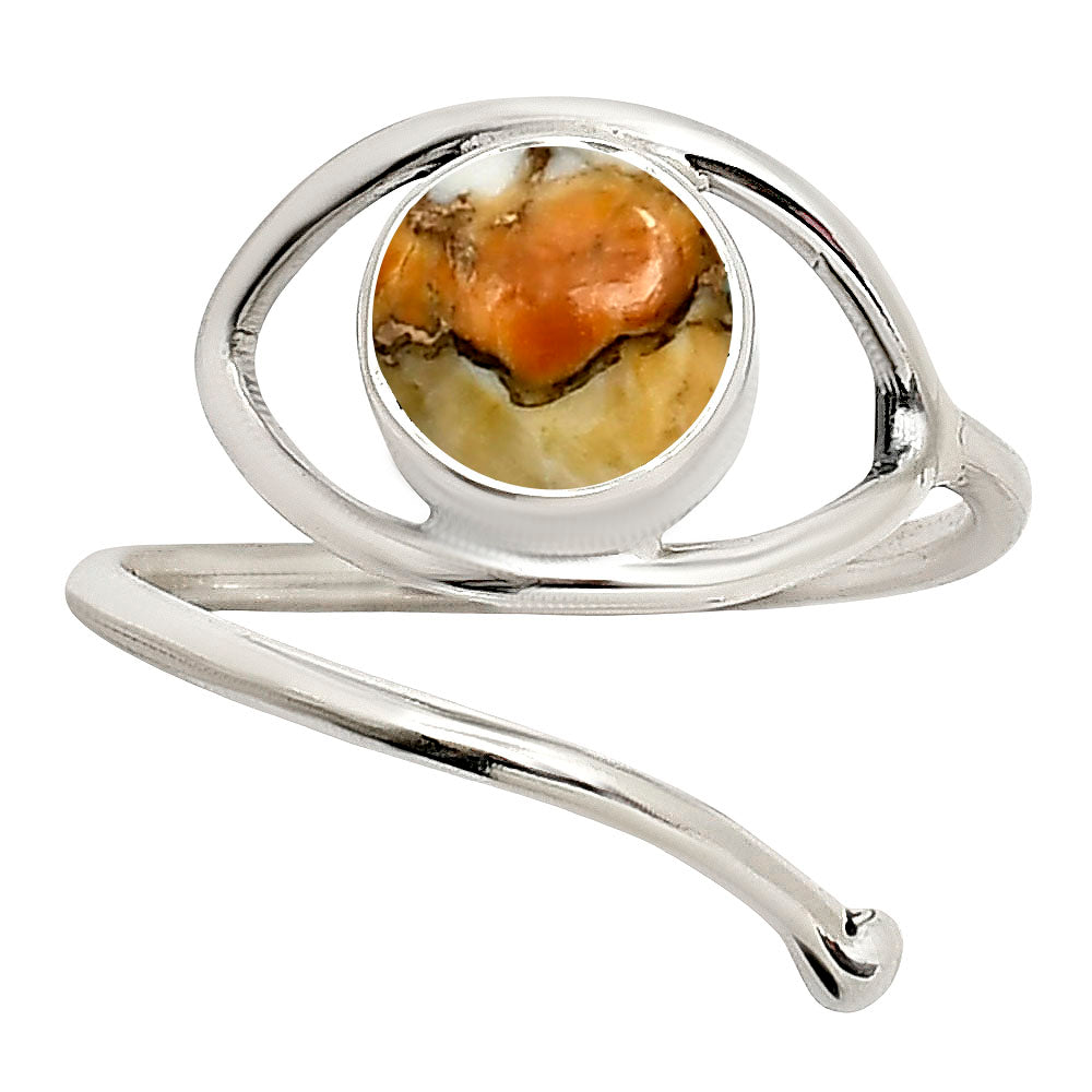 Eye Adjustable - Spiny Oyster Turquoise Ring size-6 R-1254 SDR250941