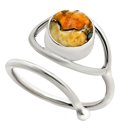 Eye Adjustable - Spiny Oyster Turquoise Ring size-6 R-1254 SDR250941