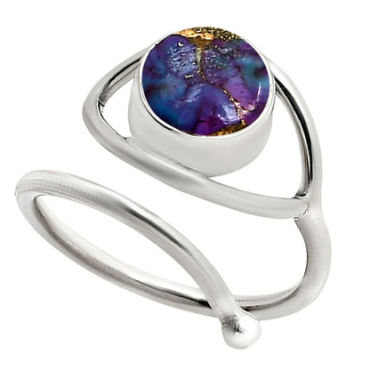 Eye Adjustable - Copper Purple Turquoise Ring size-8 R-1254 SDR250944