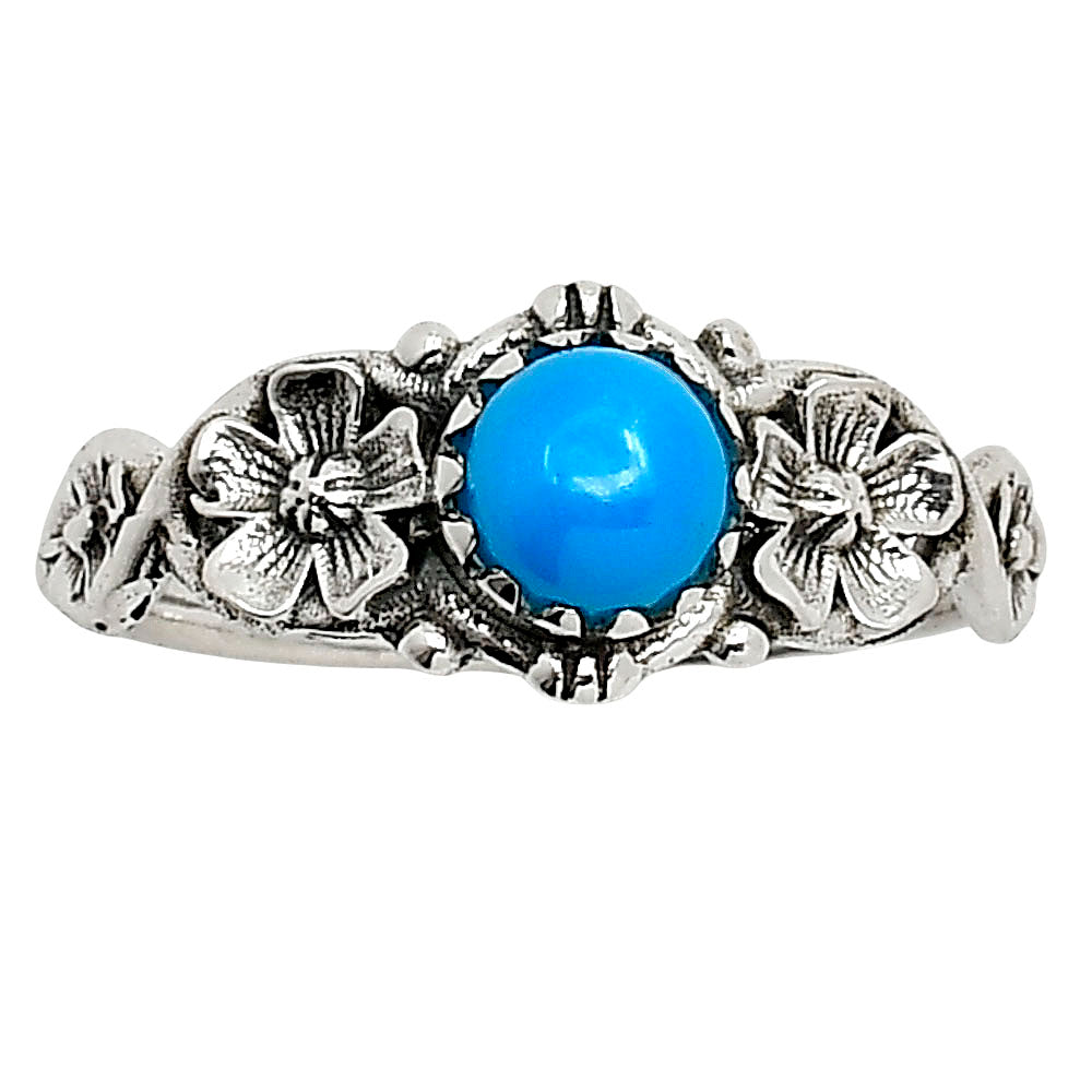 Floral - Sleeping Beauty Turquoise Ring size-7 R-1292 SDR251032