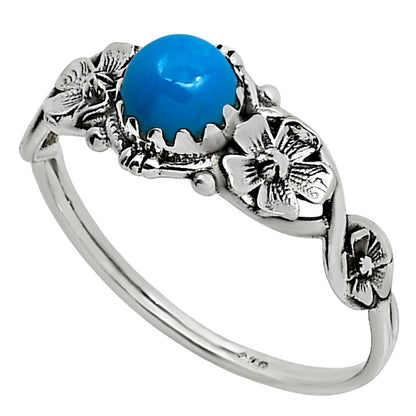 Floral - Sleeping Beauty Turquoise Ring size-7 R-1292 SDR251032