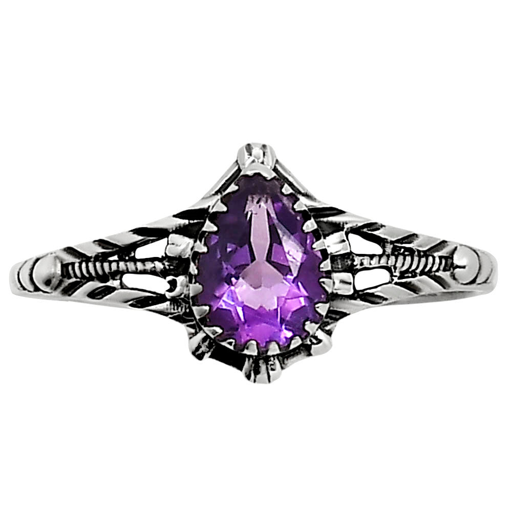 African Amethyst Ring size-6 R-1345 SDR251088