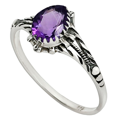 African Amethyst Ring size-6 R-1345 SDR251088