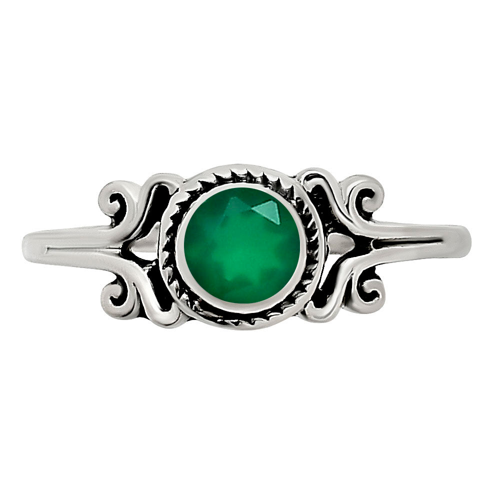 Green Onyx Ring size-8 R-1358 SDR251208