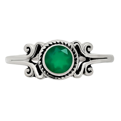 Green Onyx Ring size-8 R-1358 SDR251208