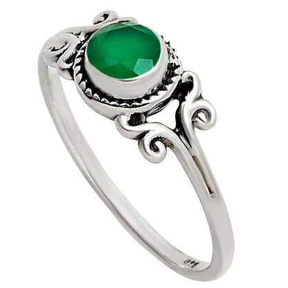 Green Onyx Ring size-8 R-1358 SDR251208