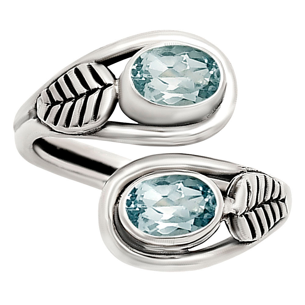 Adjustable - Sky Blue Topaz Ring size-5 R-1483 SDR251449