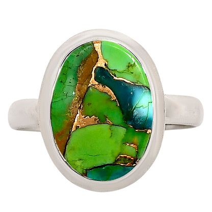 Blue Turquoise In Green Mohave Ring size-8 R-1004 SDR251475