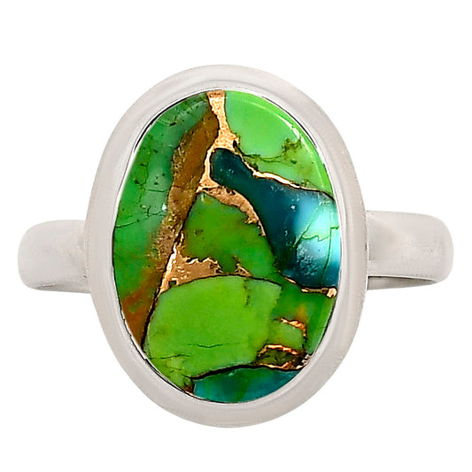 Blue Turquoise In Green Mohave Ring size-8 R-1004 SDR251475
