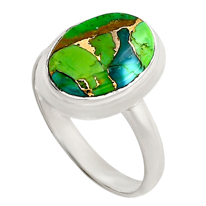 Blue Turquoise In Green Mohave Ring size-8 R-1004 SDR251475
