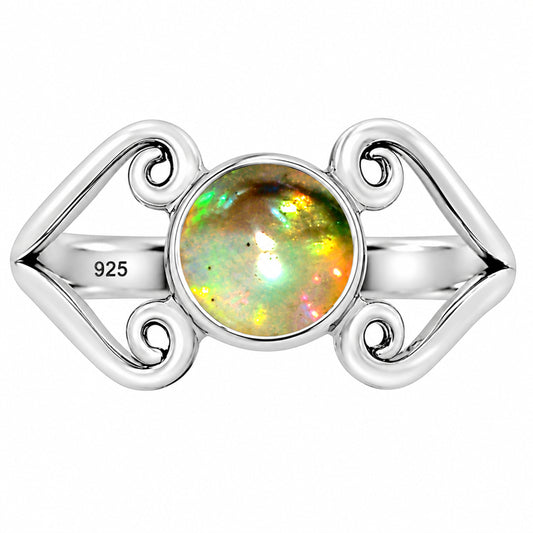 Ethiopian Opal Ring size-6 R-1574 SDR251763