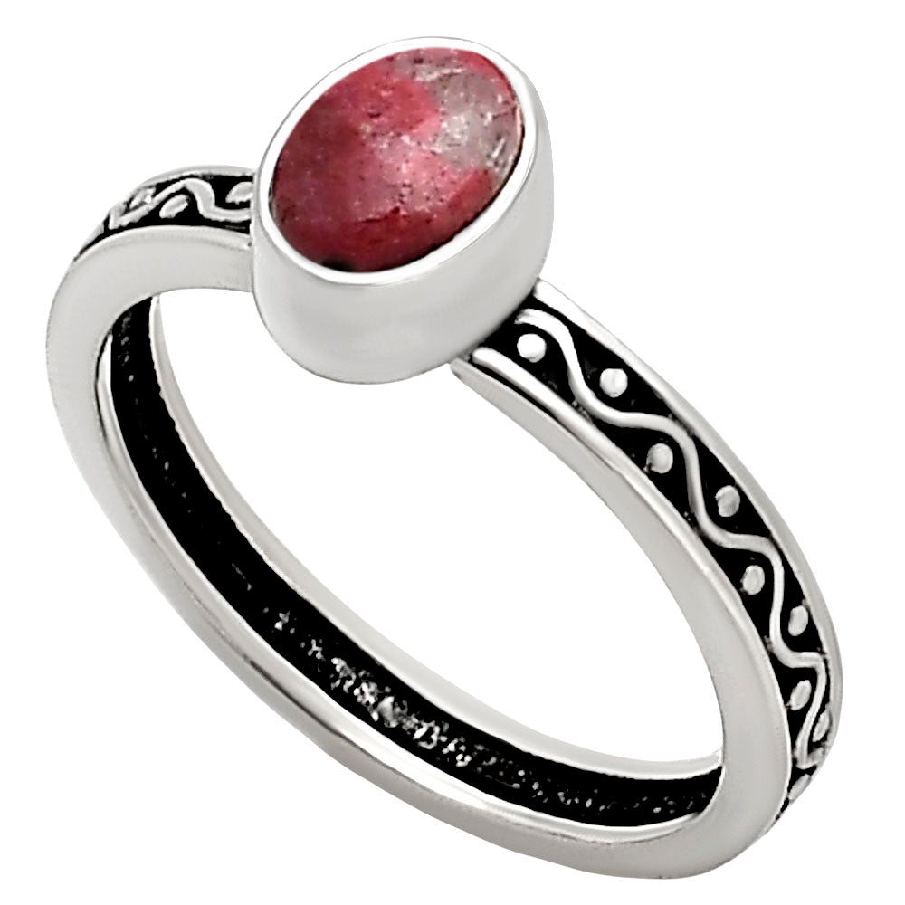 Pink Thulite Ring size-8 R-1213 SDR251852