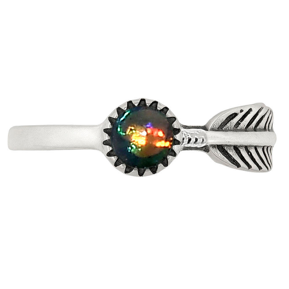 Black Ethiopian Opal Ring size-6.5 R-1042 SDR251937