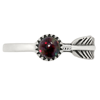 Black Ethiopian Opal Ring size-4.5 R-1042 SDR251939