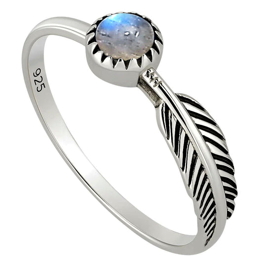 Rainbow Moonstone Ring size-4.5 R-1042 SDR251947