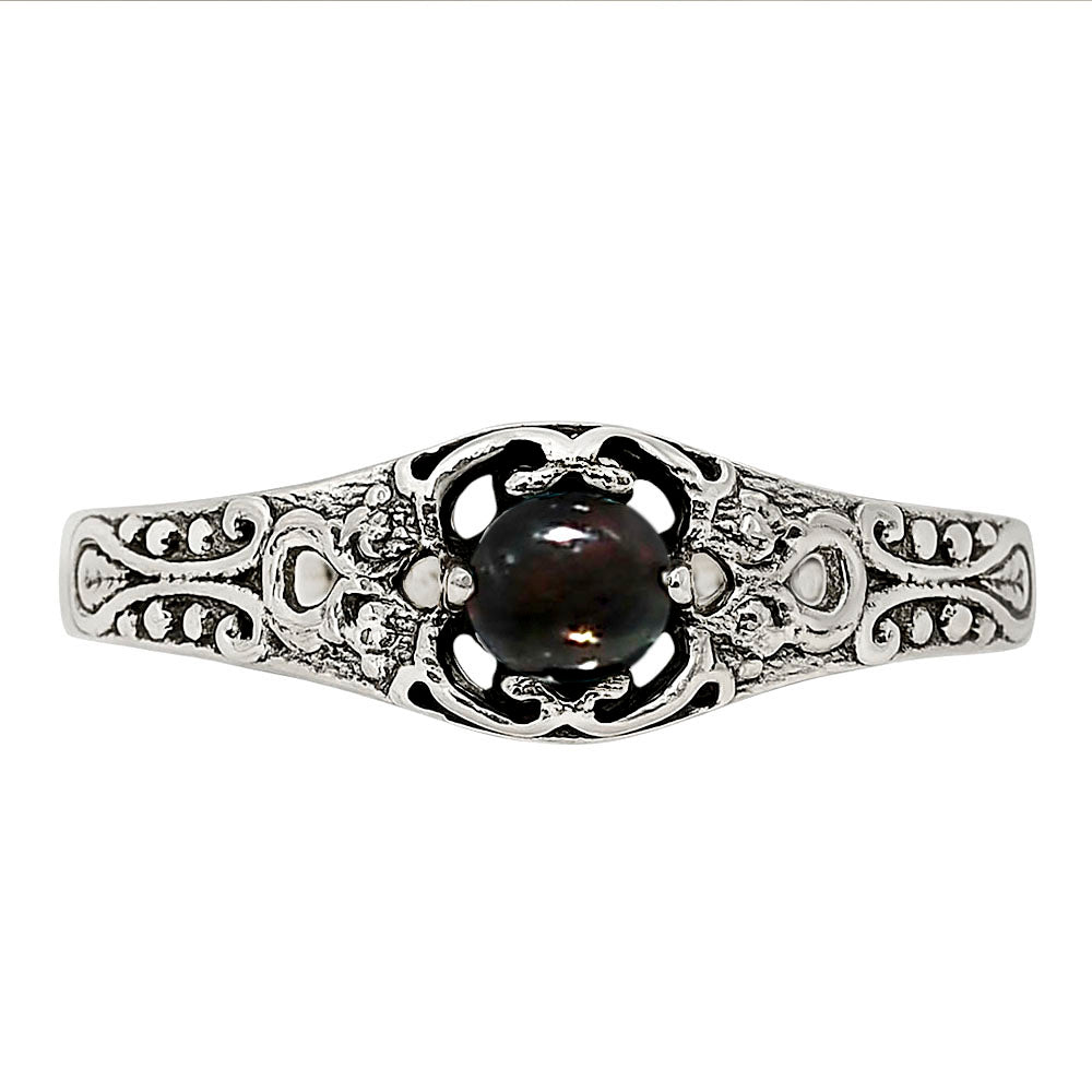 Black Ethiopian Opal Ring size-5 R-1172 SDR251983