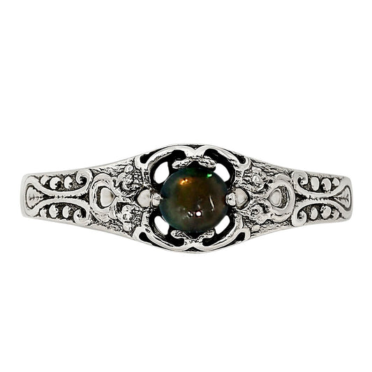 Black Ethiopian Opal Ring size-7.5 R-1172 SDR251988