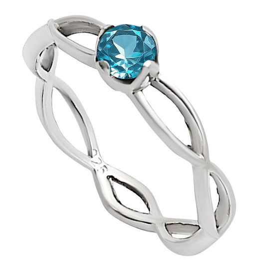 London Blue Topaz Ring size-7.5 R-1213 SDR252042