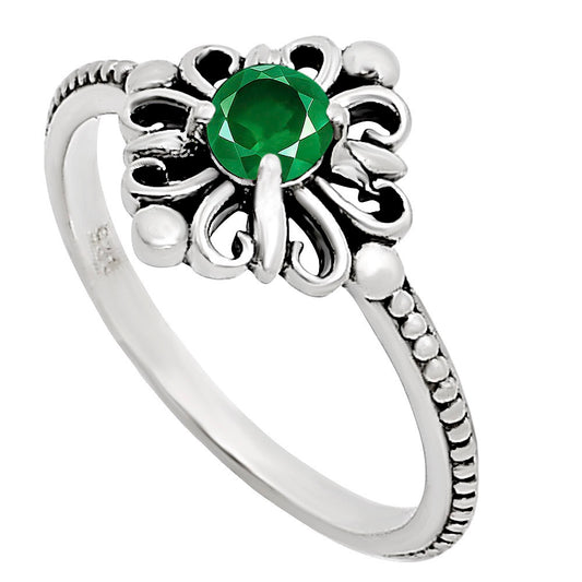 Green Onyx Ring size-7.5 R-1721 SDR252086