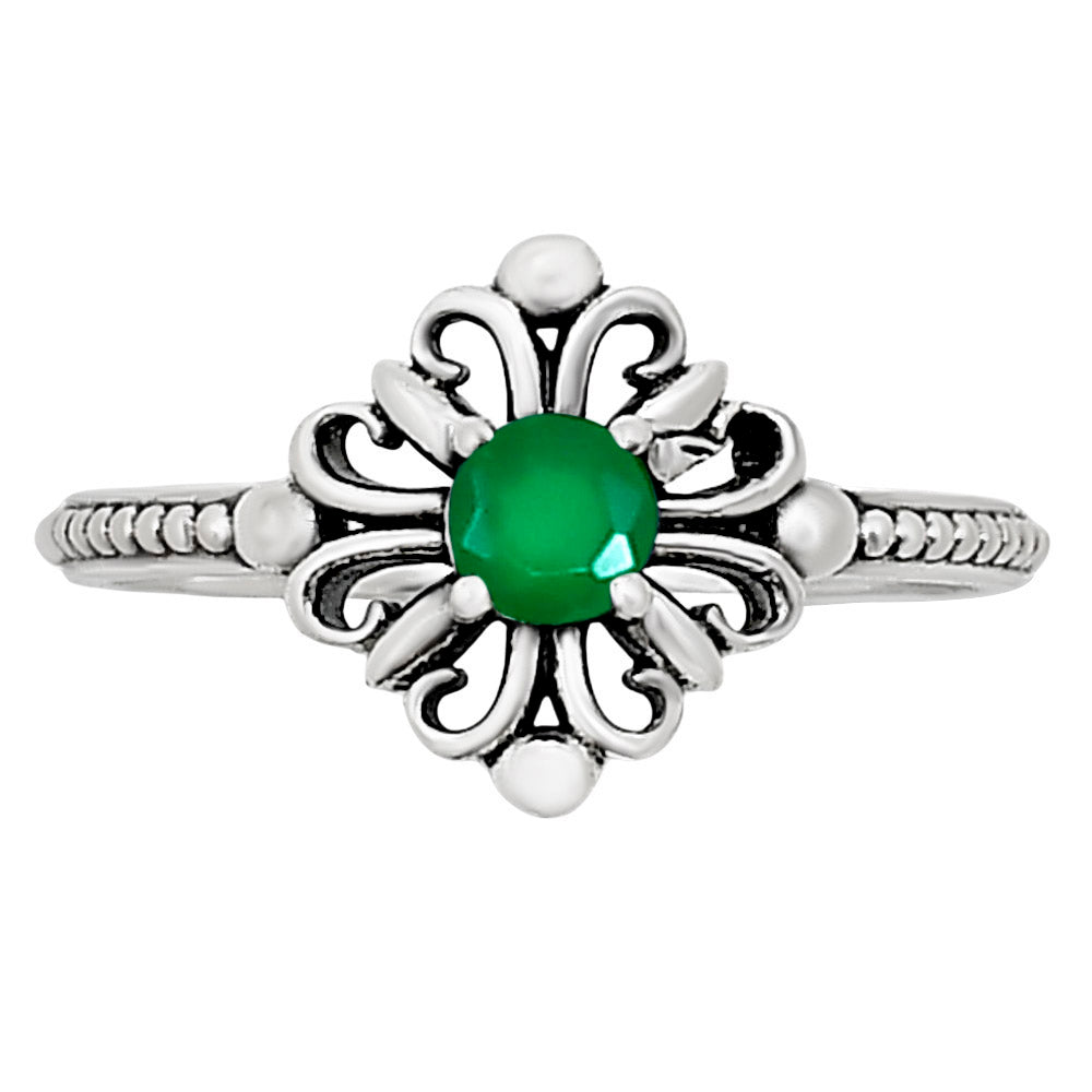 Green Onyx Ring size-5 R-1721 SDR252087