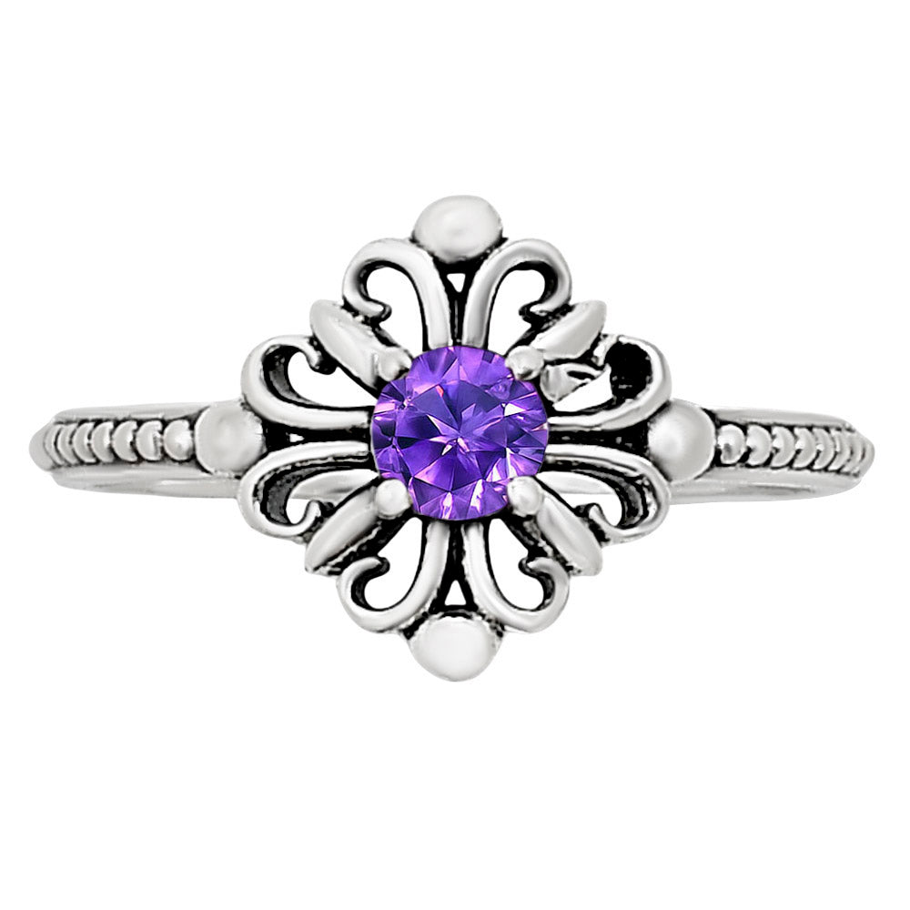 African Amethyst Ring size-5 R-1721 SDR252114