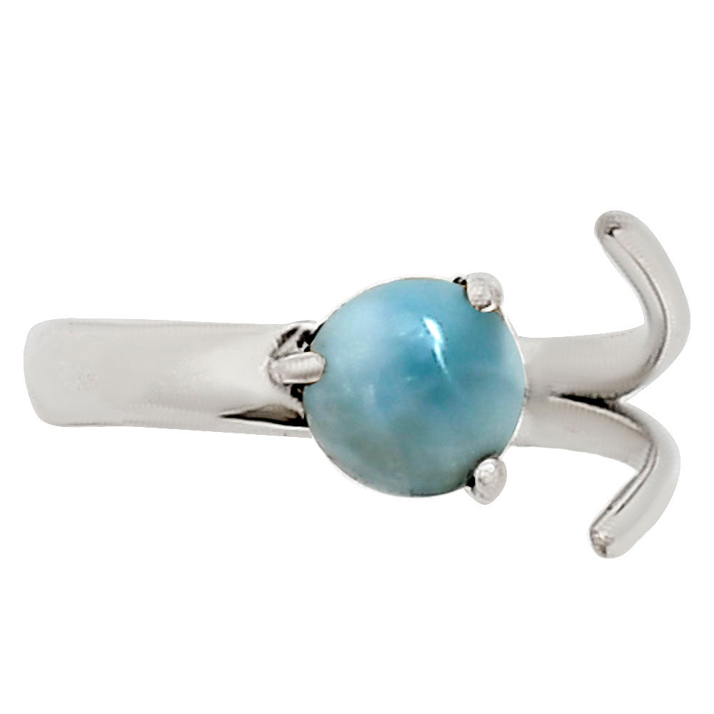 Adjustable - Larimar (Dominican Republic) Ring size-8 R-1176 SDR252363