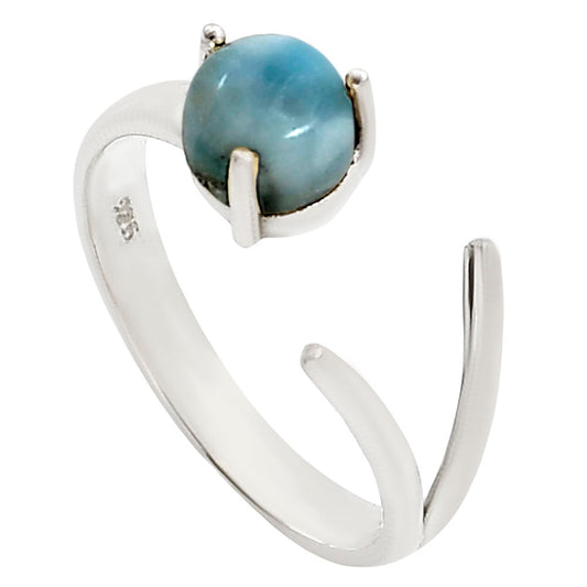 Adjustable - Larimar (Dominican Republic) Ring size-8 R-1176 SDR252363