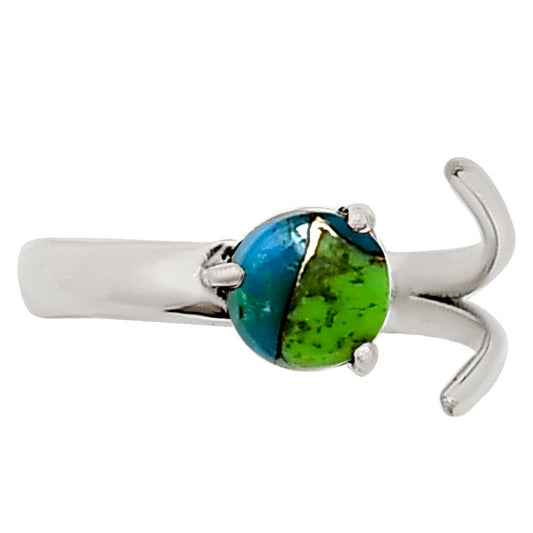 Adjustable - Blue Turquoise In Green Mohave Ring size-8 R-1176 SDR252367