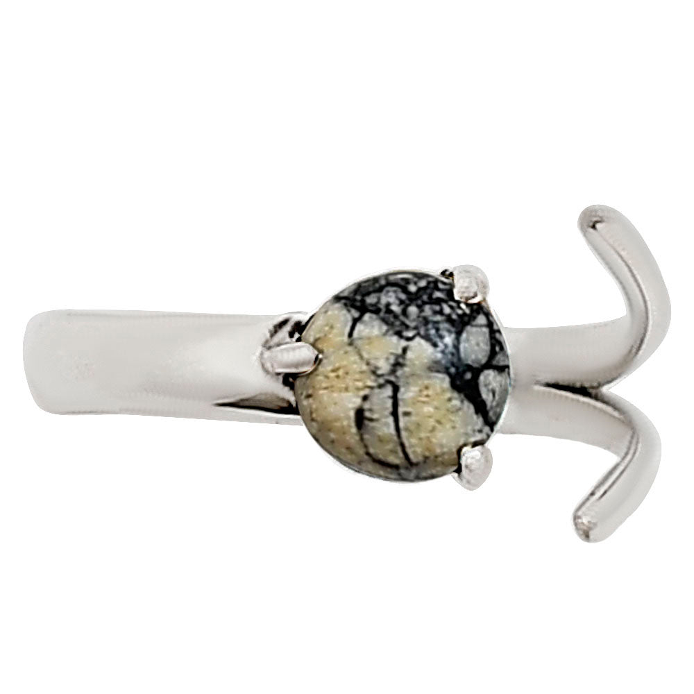 Adjustable - Authentic White Buffalo Turquoise Nevada Ring size-6 R-1176 SDR252374