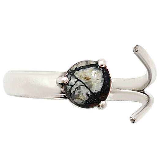 Adjustable - Authentic White Buffalo Turquoise Nevada Ring size-7 R-1176 SDR252375