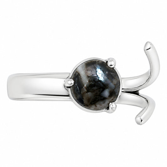 Adjustable - Mexican Cabbing Fossil Ring size-5 R-1176 SDR252383