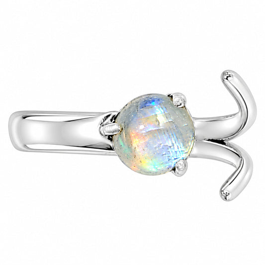 Adjustable - Rainbow Moonstone Ring size-6 R-1176 SDR252395