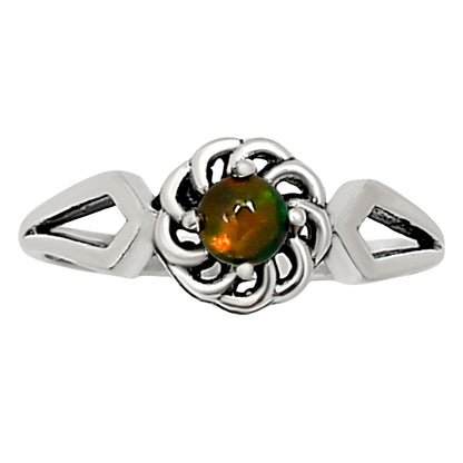 Black Ethiopian Opal Ring size-5 R-1172 SDR252429