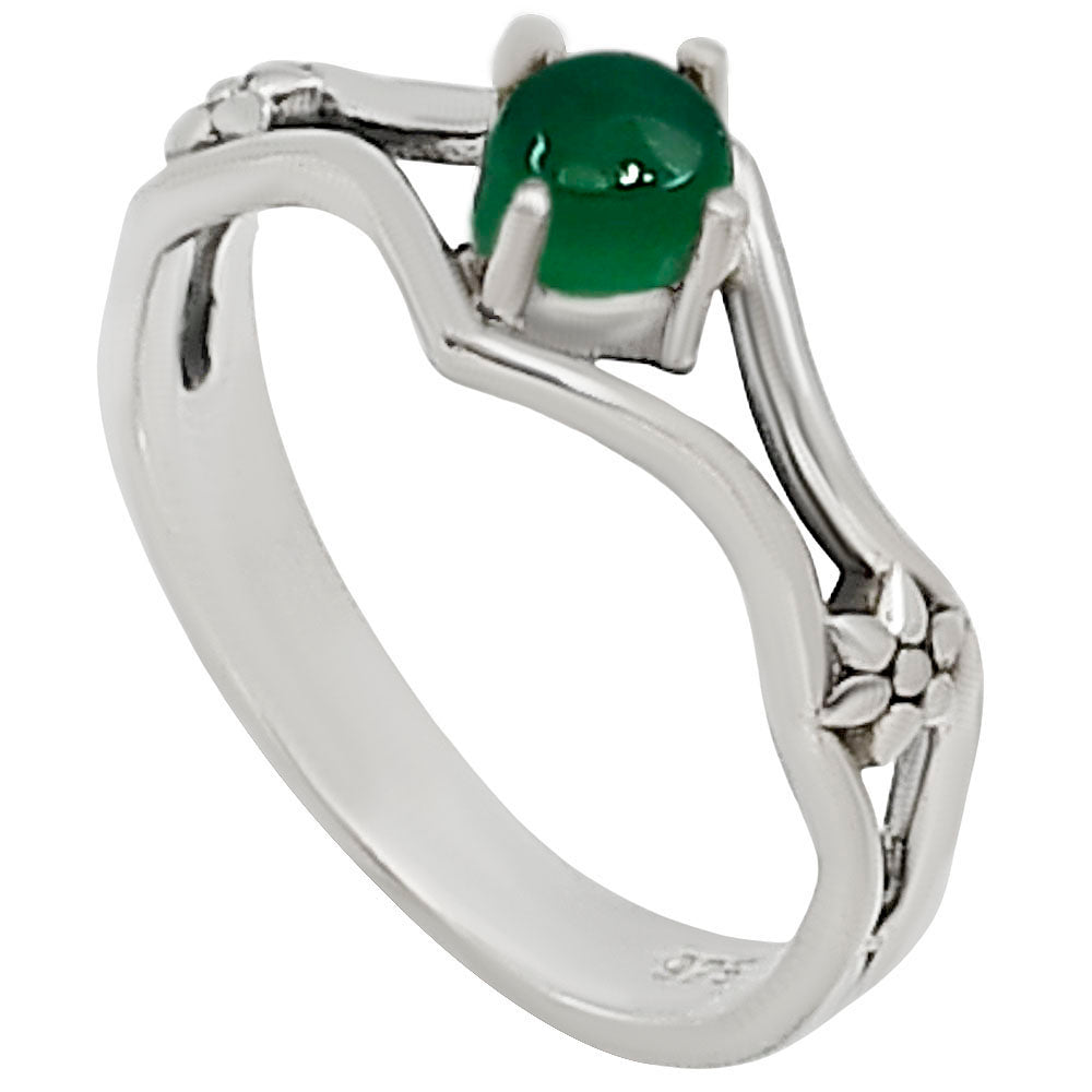 Green Onyx Ring size-4.5 R-1720 SDR252491