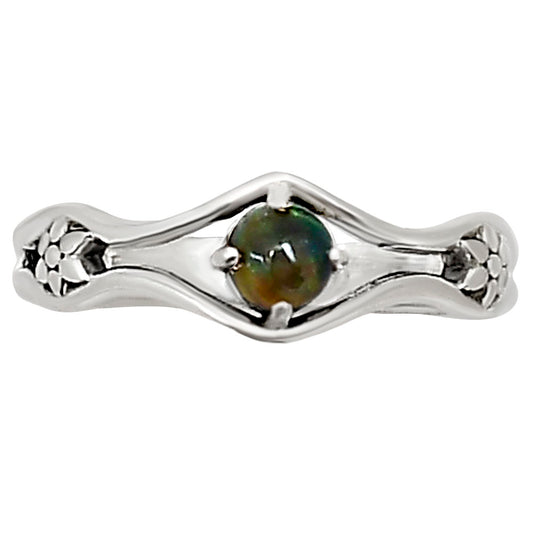 Black Ethiopian Opal Ring size-6 R-1720 SDR252512