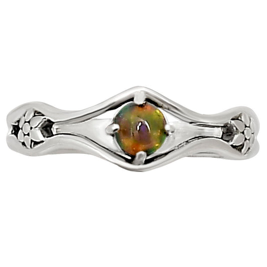 Black Ethiopian Opal Ring size-7.5 R-1720 SDR252514