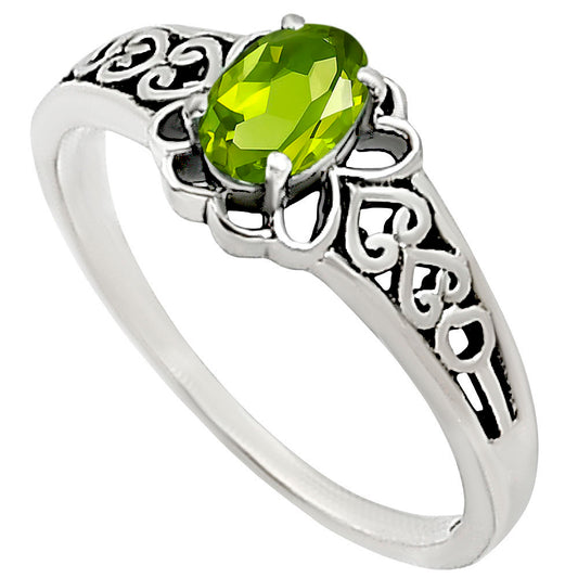 Peridot Ring size-8 R-1172 SDR252554