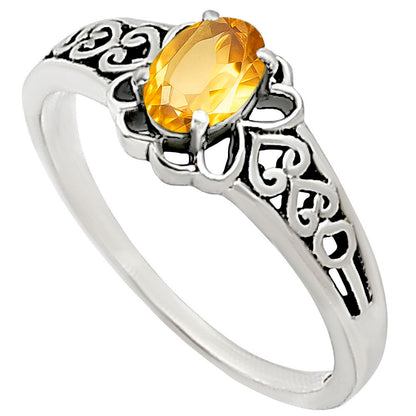 Citrine Ring size-8 R-1172 SDR252565