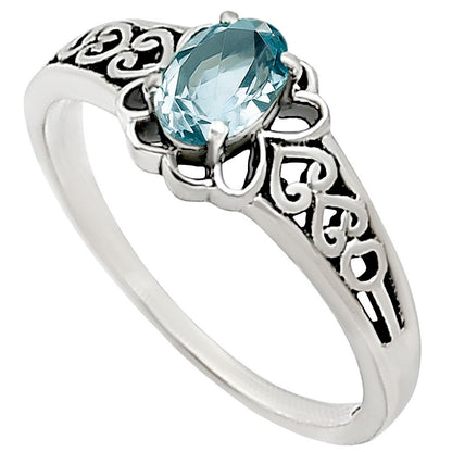 Sky Blue Topaz Ring size-5 R-1172 SDR252568