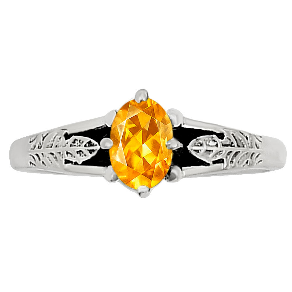 Citrine Ring size-8 R-1172 SDR252606