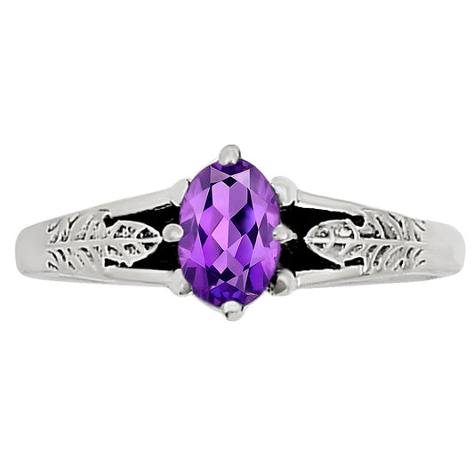 African Amethyst Ring size-5 R-1172 SDR252629