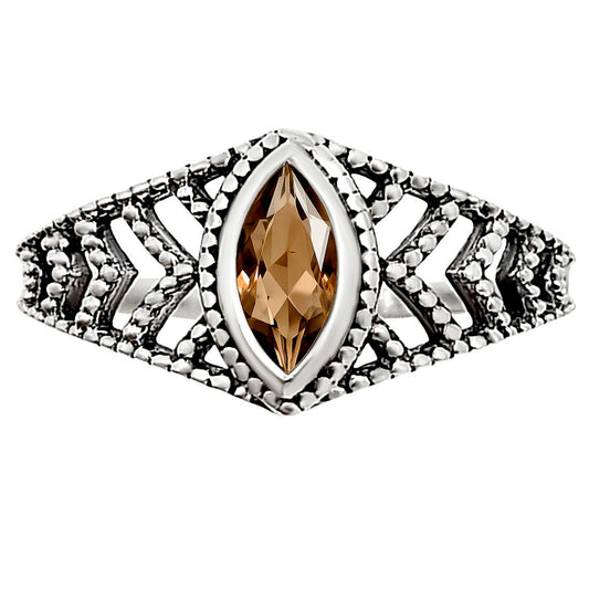 Smoky Quartz Ring size-6 R-1270 SDR252671