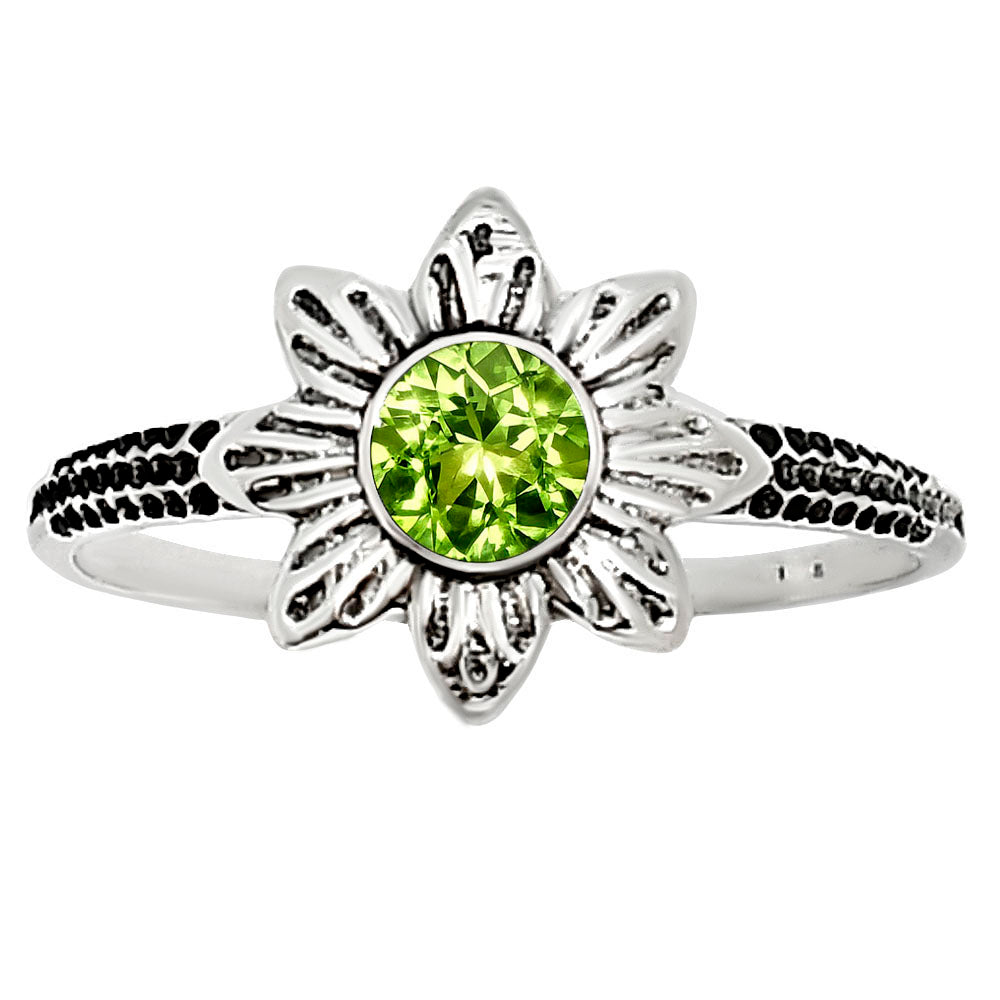 Peridot Ring size-7 R-1710 SDR252736