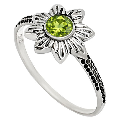 Peridot Ring size-6 R-1710 SDR252741