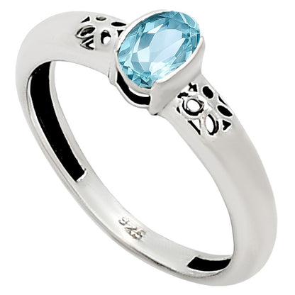Sky Blue Topaz Ring size-8 R-1730 SDR252768