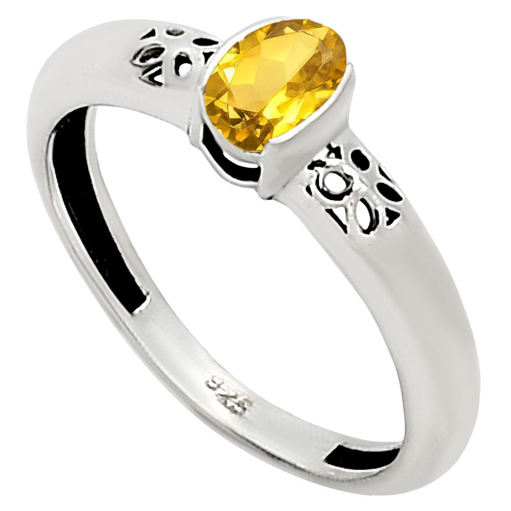 Citrine Ring size-8 R-1730 SDR252777