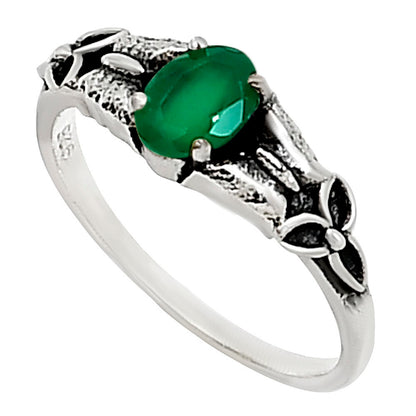Green Onyx Ring size-5 R-1746 SDR252857
