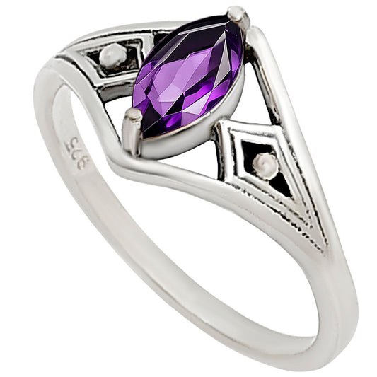 Amethyst Ring size-5 R-1727 SDR252878